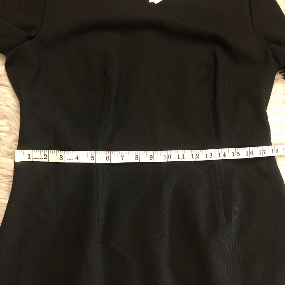 Boss Hugo Boss Textured Colorblock Classic Black White Sheath Dress size L - Picture 15 of 16